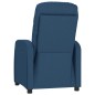 vidaXL Elektrischer Massagesessel Blau Stoff vidaXL Elektrischer Massagesessel Blau Stoff