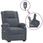 vidaXL Massagesessel mit Aufstehhilfe Dunkelgrau Samt vidaXL Massagesessel mit Aufstehhilfe Dunkelgrau Samt