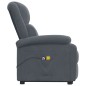 vidaXL Massagesessel mit Aufstehhilfe Dunkelgrau Samt vidaXL Massagesessel mit Aufstehhilfe Dunkelgrau Samt