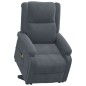 vidaXL Massagesessel mit Aufstehhilfe Dunkelgrau Samt vidaXL Massagesessel mit Aufstehhilfe Dunkelgrau Samt