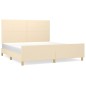 vidaXL Bettgestell mit Kopfteil Creme 180x200 cm Stoff vidaXL Bettgestell mit Kopfteil Creme 180x200 cm Stoff