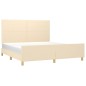 vidaXL Bettgestell mit Kopfteil Creme 180x200 cm Stoff vidaXL Bettgestell mit Kopfteil Creme 180x200 cm Stoff