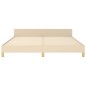 vidaXL Bettgestell mit Kopfteil Creme 180x200 cm Stoff vidaXL Bettgestell mit Kopfteil Creme 180x200 cm Stoff