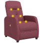 vidaXL Massagesessel mit Aufstehhilfe Weinrot Stoff vidaXL Massagesessel mit Aufstehhilfe Weinrot Stoff