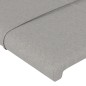 vidaXL Bettgestell mit Kopfteil Hellgrau 80x200 cm Stoff vidaXL Bettgestell mit Kopfteil Hellgrau 80x200 cm Stoff