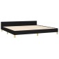 vidaXL Bettgestell mit Kopfteil Schwarz 200x200 cm Stoff vidaXL Bettgestell mit Kopfteil Schwarz 200x200 cm Stoff
