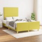 vidaXL Bettgestell mit Kopfteil Grün 120x200 cm Stoff vidaXL Bettgestell mit Kopfteil Grün 120x200 cm Stoff