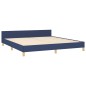 vidaXL Bettgestell mit Kopfteil Blau 180x200 cm Stoff vidaXL Bettgestell mit Kopfteil Blau 180x200 cm Stoff