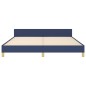 vidaXL Bettgestell mit Kopfteil Blau 180x200 cm Stoff vidaXL Bettgestell mit Kopfteil Blau 180x200 cm Stoff