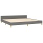 vidaXL Bettgestell mit Kopfteil Dunkelgrau 200x200 cm Stoff vidaXL Bettgestell mit Kopfteil Dunkelgrau 200x200 cm Stoff