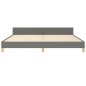 vidaXL Bettgestell mit Kopfteil Dunkelgrau 200x200 cm Stoff vidaXL Bettgestell mit Kopfteil Dunkelgrau 200x200 cm Stoff
