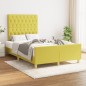 vidaXL Bettgestell mit Kopfteil Grün 120x200 cm Stoff vidaXL Bettgestell mit Kopfteil Grün 120x200 cm Stoff