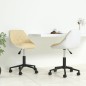 Esszimmerstühle 2 Stk. Drehbar Creme und Weiß Kunstleder Esszimmerstühle 2 Stk. Drehbar Creme und Weiß Kunstleder