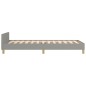 vidaXL Bettgestell mit Kopfteil Hellgrau 90x200 cm Stoff vidaXL Bettgestell mit Kopfteil Hellgrau 90x200 cm Stoff