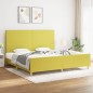 vidaXL Bettgestell mit Kopfteil Grün 200x200 cm Stoff vidaXL Bettgestell mit Kopfteil Grün 200x200 cm Stoff