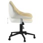 Esszimmerstühle 2 Stk. Drehbar Creme und Weiß Kunstleder Esszimmerstühle 2 Stk. Drehbar Creme und Weiß Kunstleder
