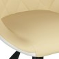 Esszimmerstühle 2 Stk. Drehbar Creme und Weiß Kunstleder Esszimmerstühle 2 Stk. Drehbar Creme und Weiß Kunstleder