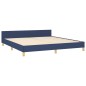 vidaXL Bettgestell mit Kopfteil Blau 180x200 cm Stoff vidaXL Bettgestell mit Kopfteil Blau 180x200 cm Stoff
