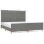 vidaXL Bettgestell mit Kopfteil Dunkelgrau 180x200 cm Stoff vidaXL Bettgestell mit Kopfteil Dunkelgrau 180x200 cm Stoff