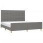 vidaXL Bettgestell mit Kopfteil Dunkelgrau 180x200 cm Stoff vidaXL Bettgestell mit Kopfteil Dunkelgrau 180x200 cm Stoff