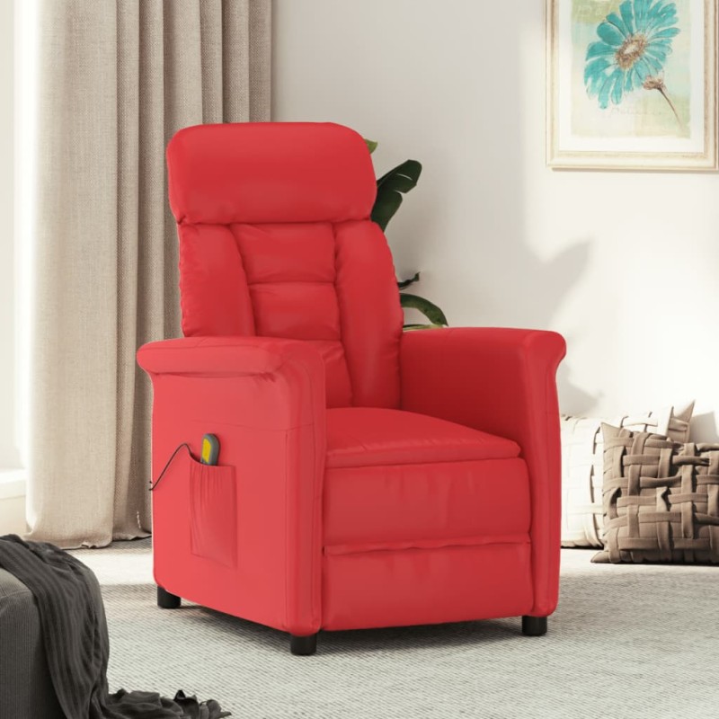 Massagesessel Rot Kunstleder Massagesessel Rot Kunstleder