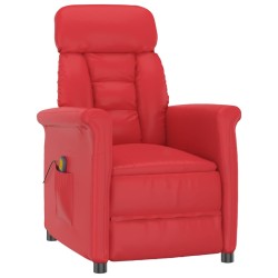 Massagesessel Rot Kunstleder