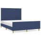 vidaXL Bettgestell mit Kopfteil Blau 140x200 cm Stoff vidaXL Bettgestell mit Kopfteil Blau 140x200 cm Stoff