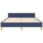 vidaXL Bettgestell mit Kopfteil Blau 140x190 cm Stoff