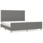 vidaXL Bettgestell mit Kopfteil Dunkelgrau 180x200 cm Stoff vidaXL Bettgestell mit Kopfteil Dunkelgrau 180x200 cm Stoff