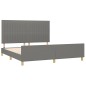 vidaXL Bettgestell mit Kopfteil Dunkelgrau 180x200 cm Stoff vidaXL Bettgestell mit Kopfteil Dunkelgrau 180x200 cm Stoff