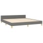 vidaXL Bettgestell mit Kopfteil Dunkelgrau 180x200 cm Stoff vidaXL Bettgestell mit Kopfteil Dunkelgrau 180x200 cm Stoff