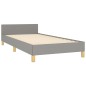 vidaXL Bettgestell mit Kopfteil Hellgrau 80x200 cm Stoff vidaXL Bettgestell mit Kopfteil Hellgrau 80x200 cm Stoff