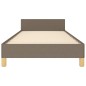 vidaXL Bettgestell mit Kopfteil Taupe 90x200 cm Stoff vidaXL Bettgestell mit Kopfteil Taupe 90x200 cm Stoff