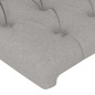 vidaXL Bettgestell mit Kopfteil Hellgrau 100x200 cm Stoff vidaXL Bettgestell mit Kopfteil Hellgrau 100x200 cm Stoff