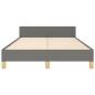 vidaXL Bettgestell mit Kopfteil Dunkelgrau 120x200 cm Stoff vidaXL Bettgestell mit Kopfteil Dunkelgrau 120x200 cm Stoff