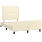 vidaXL Bettgestell mit Kopfteil Creme 120x200 cm Kunstleder vidaXL Bettgestell mit Kopfteil Creme 120x200 cm Kunstleder