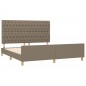 vidaXL Bettgestell mit Kopfteil Taupe 180x200 cm Stoff vidaXL Bettgestell mit Kopfteil Taupe 180x200 cm Stoff