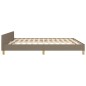vidaXL Bettgestell mit Kopfteil Taupe 180x200 cm Stoff vidaXL Bettgestell mit Kopfteil Taupe 180x200 cm Stoff