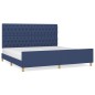 vidaXL Bettgestell mit Kopfteil Blau 200x200 cm Stoff vidaXL Bettgestell mit Kopfteil Blau 200x200 cm Stoff
