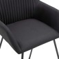 Esszimmerstühle 2 Stk. Schwarz Stoff Esszimmerstühle 2 Stk. Schwarz Stoff
