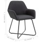 Esszimmerstühle 2 Stk. Schwarz Stoff Esszimmerstühle 2 Stk. Schwarz Stoff
