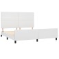 vidaXL Bettgestell mit Kopfteil Weiß 180x200 cm Kunstleder vidaXL Bettgestell mit Kopfteil Weiß 180x200 cm Kunstleder