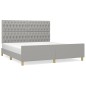 vidaXL Bettgestell mit Kopfteil Hellgrau 180x200 cm Stoff vidaXL Bettgestell mit Kopfteil Hellgrau 180x200 cm Stoff