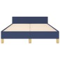 vidaXL Bettgestell mit Kopfteil Blau 120x200 cm Stoff vidaXL Bettgestell mit Kopfteil Blau 120x200 cm Stoff