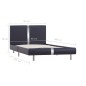 Bettgestell Schwarz Kunstleder 90 x 200 cm Bettgestell Schwarz Kunstleder 90 x 200 cm