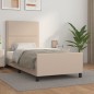 vidaXL Bettgestell mit Kopfteil Cappuccino-Braun 100x200 cm Kunstleder vidaXL Bettgestell mit Kopfteil Cappuccino-Braun 100x200 cm Kunstleder