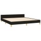 vidaXL Bettgestell mit Kopfteil Schwarz 160x200 cm Stoff vidaXL Bettgestell mit Kopfteil Schwarz 160x200 cm Stoff