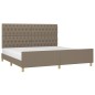 vidaXL Bettgestell mit Kopfteil Taupe 200x200 cm Stoff vidaXL Bettgestell mit Kopfteil Taupe 200x200 cm Stoff