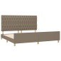vidaXL Bettgestell mit Kopfteil Taupe 200x200 cm Stoff vidaXL Bettgestell mit Kopfteil Taupe 200x200 cm Stoff