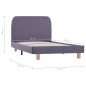 vidaXL Bettgestell Hellgrau Stoff 90×200 cm vidaXL Bettgestell Hellgrau Stoff 90×200 cm